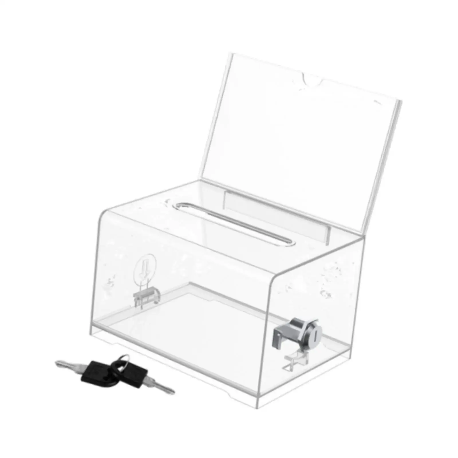 Business Card Collection Box Multipurpose Storage Container Portable Suggestion Box With Lock for Business Reception Charity