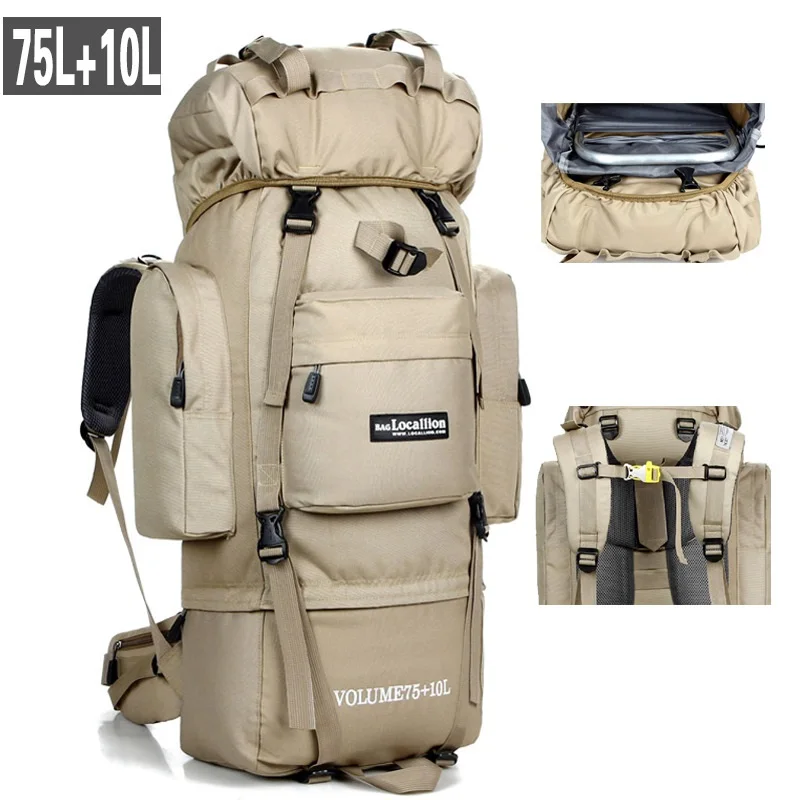 75-85L Internal Steel Frame Camping Backpack 3