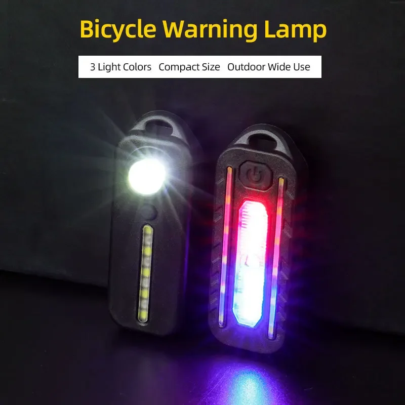 

3 цвета в 1, красная, синяя, белая, Женская безопасность для велоспорта, наружная поясная лампа для велосипеда, 5 режимов, 450 мАч, 6-10 часов, зарядка Type-C
