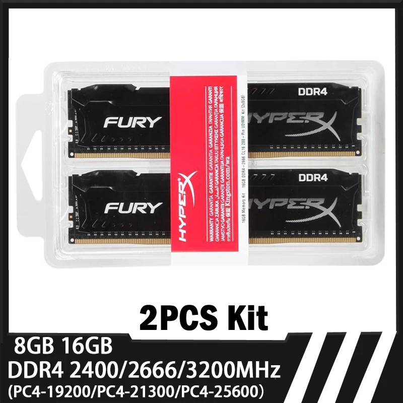 

HyperX Memoria DDR4 RAM 16GB 2x8GB 32GB 2x16GB Kit 3200 2400 2666MHz Desktop Memory 288Pins 1.2V PC4-25600 21300 19200 DIMM RAMs