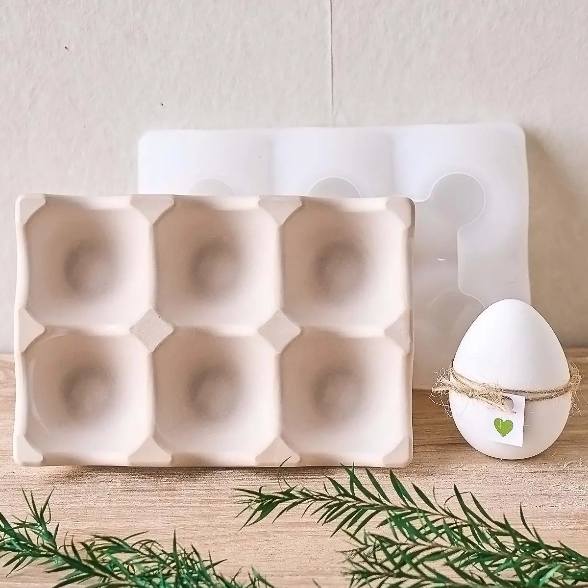 부활절 장식품 실리콘 몰드 DIY 수제 달걀 보관 트레이 석고 레진 보석 접시 공예 주조 몰드 홈 파티 장식