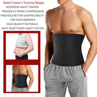 Hommes Abdomen réducteur Sauna corps Shaper Fitness sueur tondeuse ceinture taille formateur ventre minceur Shapewear taille formateur Corset nous 2