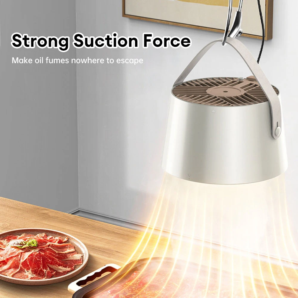 New Desktop Exhaust Fan Kitchen Small Extractor Hood USB Desktop Range Hoods Indoor Barbecue Fondue Large Suction Cooker Hood