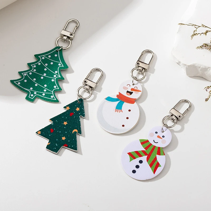 Set 5 Portachiavi Natalizi 3D - Babbo Natale, Renna, Pupazzo, Albero E Regalo Per Borse E Zaini