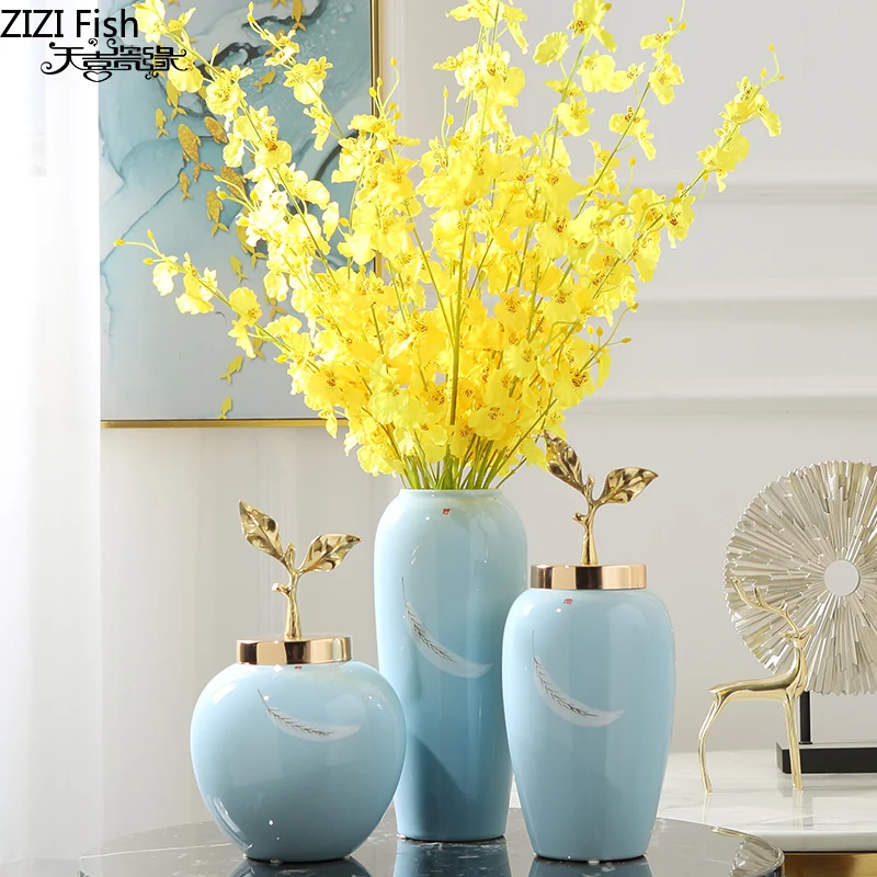 Color : White, Size : 60cm13cm13cm European Minimalist Ceramic Floor Vase Creative Home Living Room Porch Hotel Crafts Decoration Artificial Flower Vase