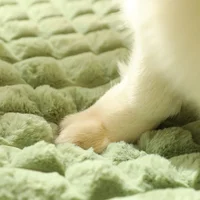 Lits apaisants pour chiens de petite et grande taille, tapis de luxe avec oreiller, housse amovible, tapis en mousse pour animaux de compagnie, coussin, lits de couchage doux 5