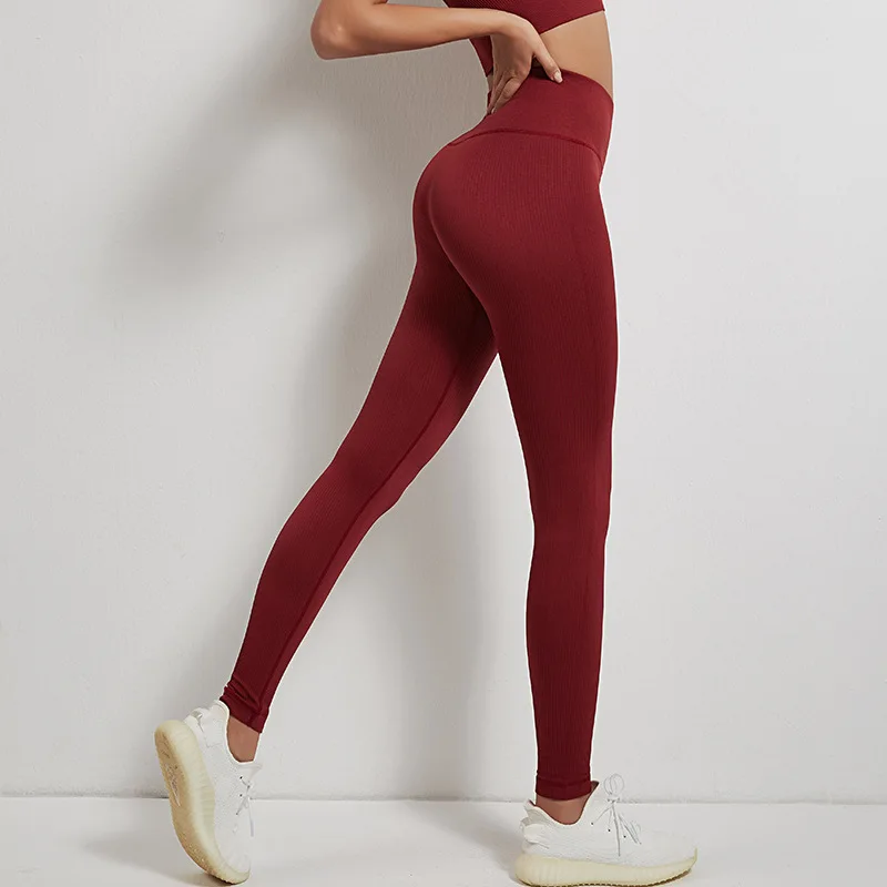 spanx pants Sexy Seamless Leggings Peach Hip Lift High Waist Sports Pants Women Tight Shorts Fitness Sports Gym Leggings Yoga Suit Clothes tights for women Leggings