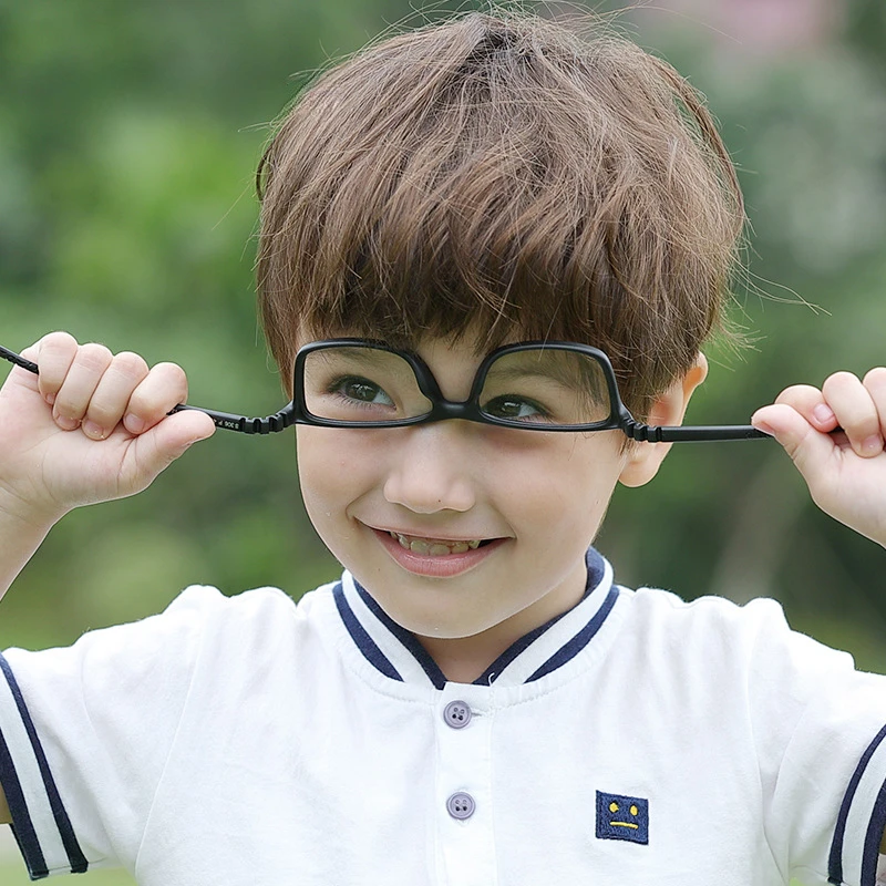 Kids Glasses Square Blue Light Kids Glasses Frame Children Optical Eyewear Boy Girl Computer Transparent Blocking Anti Reflective Eyeglasses