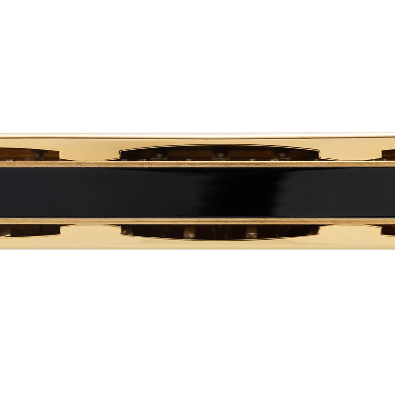 Tombo Professional Use Tremolo Harmonica No. 1921 Armonica 21 Holes Mouth Organ Golden Brass Chrome-plated Cover plate Harp