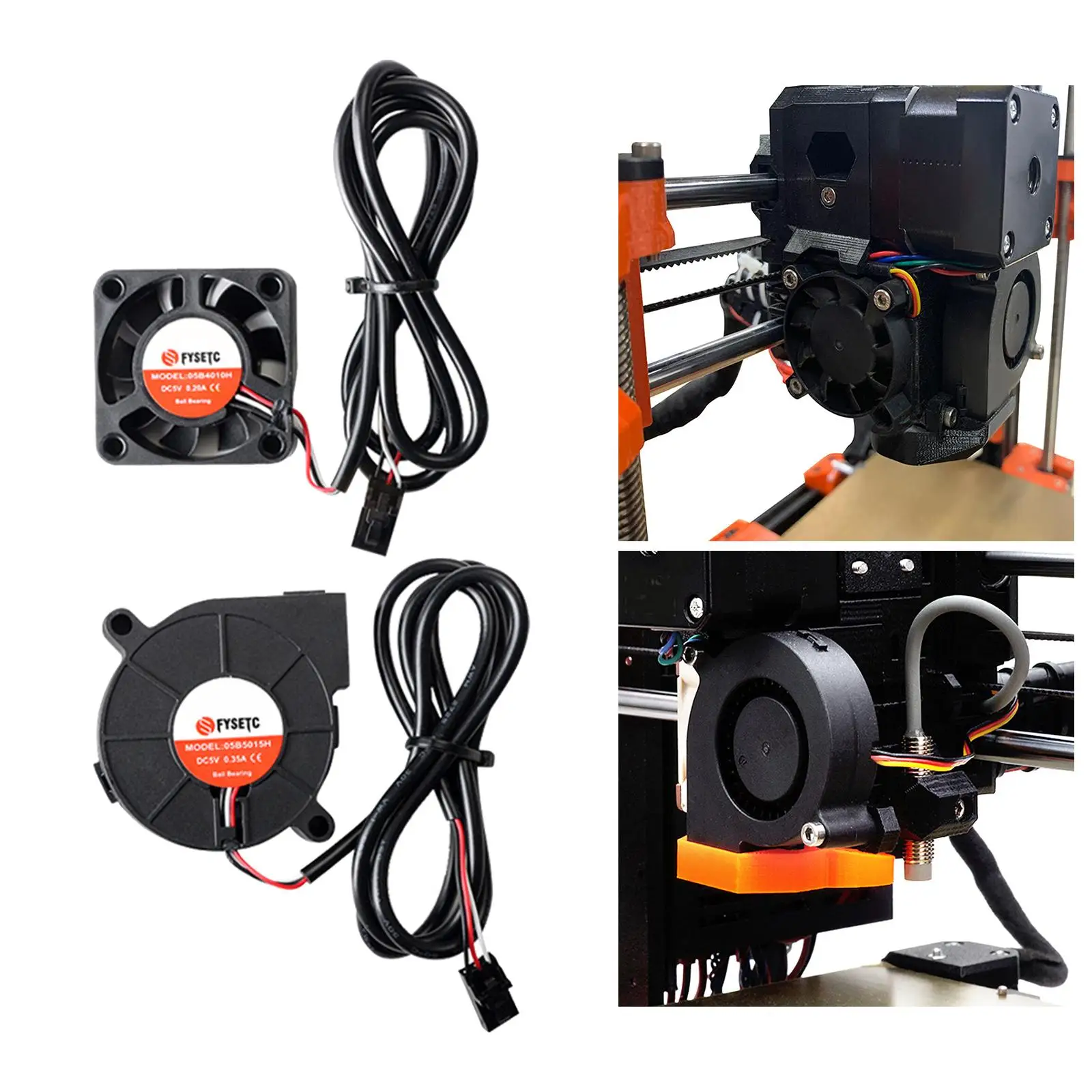 4010 5015 멋진 송풍기 팬 3D 프린터 DIY 부품 750mm 케이블 교체 어셈블리 i3 MK3S 용 DC 팬 터보 팬 설치가 용이