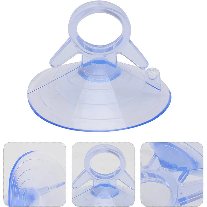 Clear Plastic Suction Cups with Loops for Glass Windows Windshield Tile Kitchen Bathroom Mirror Shower Wall Terrarium 45mm-10pcs