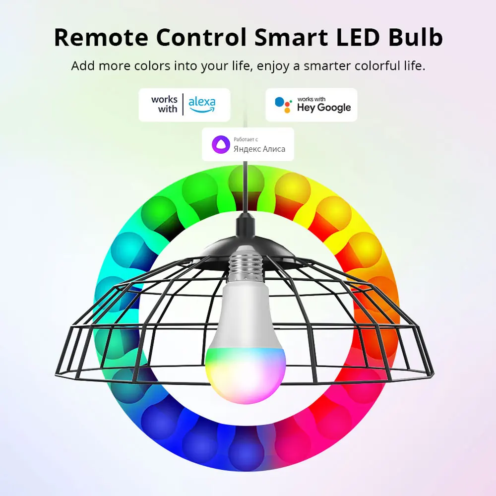 EWeLink LED 스마트 WiFi Zigbee 전구 E27 RGB C+W LED 램프 디밍이 가능한 매직 전구 지원 Alexa Google Assistant Alice