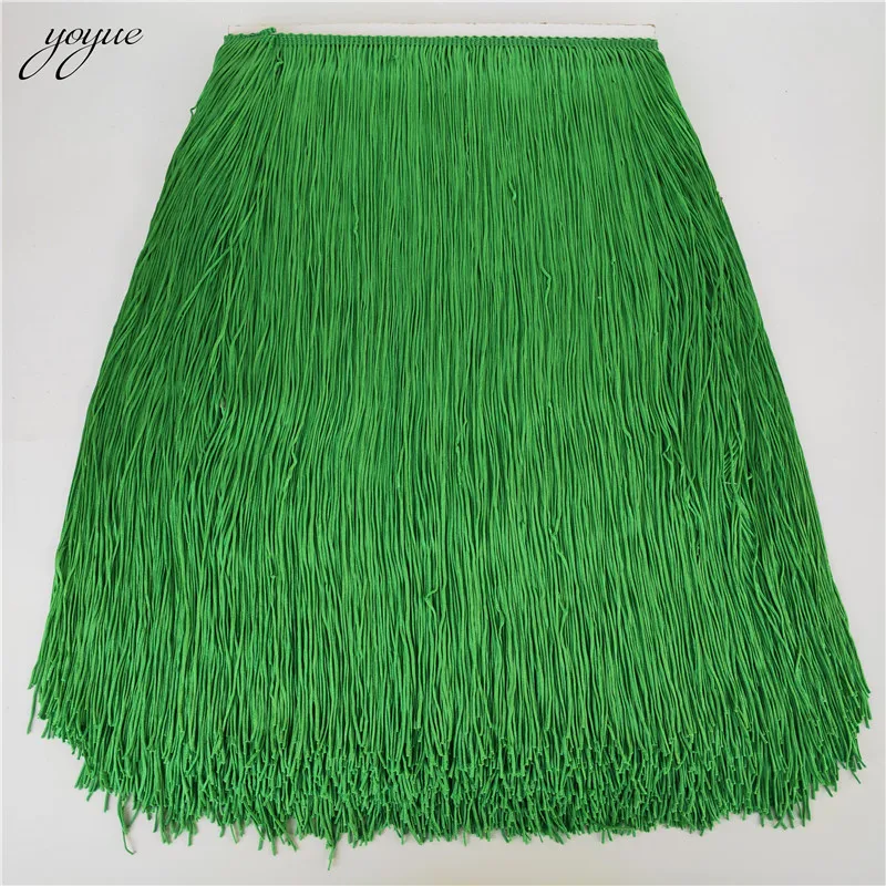 

10Yards/lot 50cm Wide Green Lace Fringe Trim Tassel Fringe Trimming For DIY Latin Dress Stage Clothes Accessories Lace Ribbon