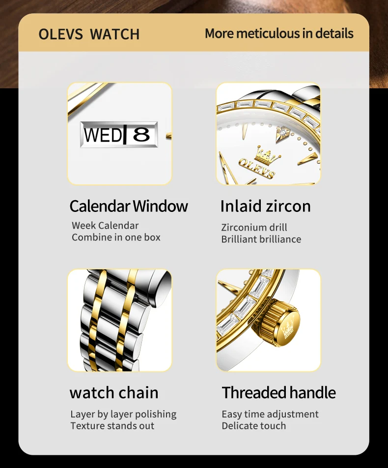 OLEVS 7019 Automatic Man Watch Luxury Diamond Mechanical Watch For Men Dual Calendar Stainless Steel Strap Male Wristwatch