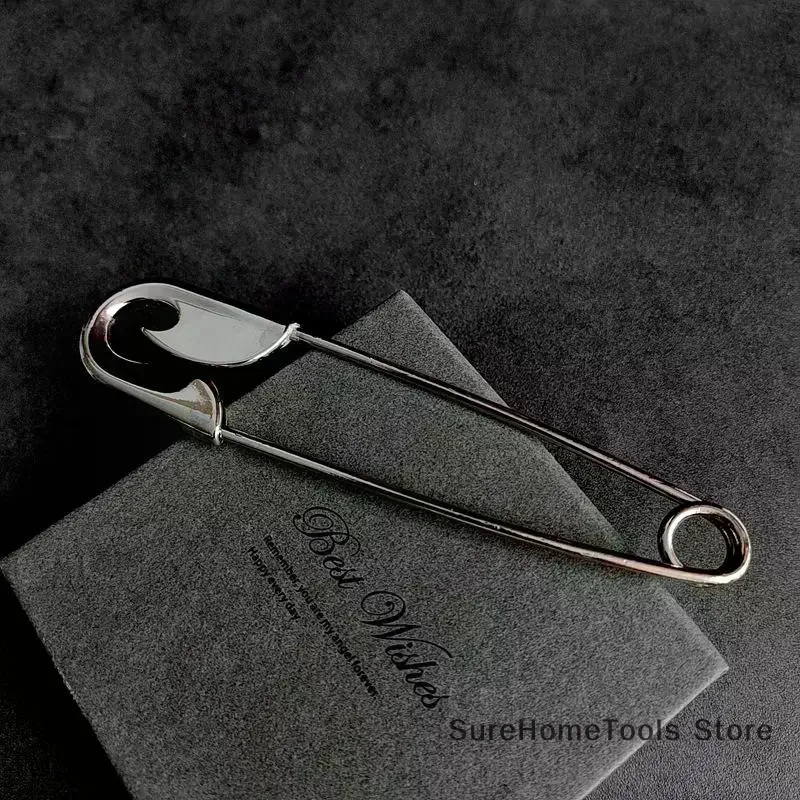 1pc Large Pins For Clothing Smooth Metal Safety Pins Jeans Dress Scarf Adjustable Pins