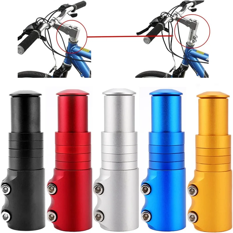 12.4cm Bicycle Handlebar Extender Fork Stem Rise Up Extension Heads Up Black Bike Fork Extender MTB Mountain Bikes Cycling Part