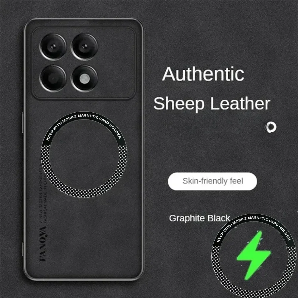 Leather Magnetic Magsafe Wireless Charging Case