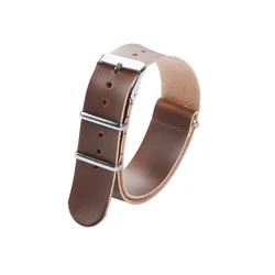 Soft PU Leather Watch Strap Wristband Accessory - 22mm (Dark Brown)