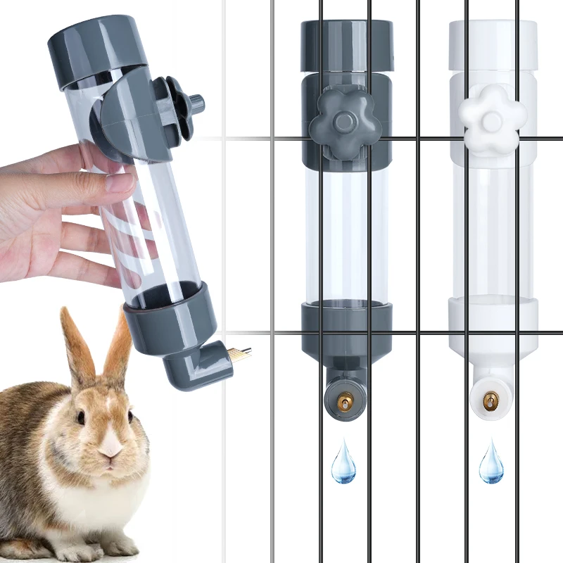 Plastic Parrot Drinking Kettle Hanging Nipple Water Dispenser Automatic Rabbit Drinker Bottle Hanging Feeder Water Dispenser