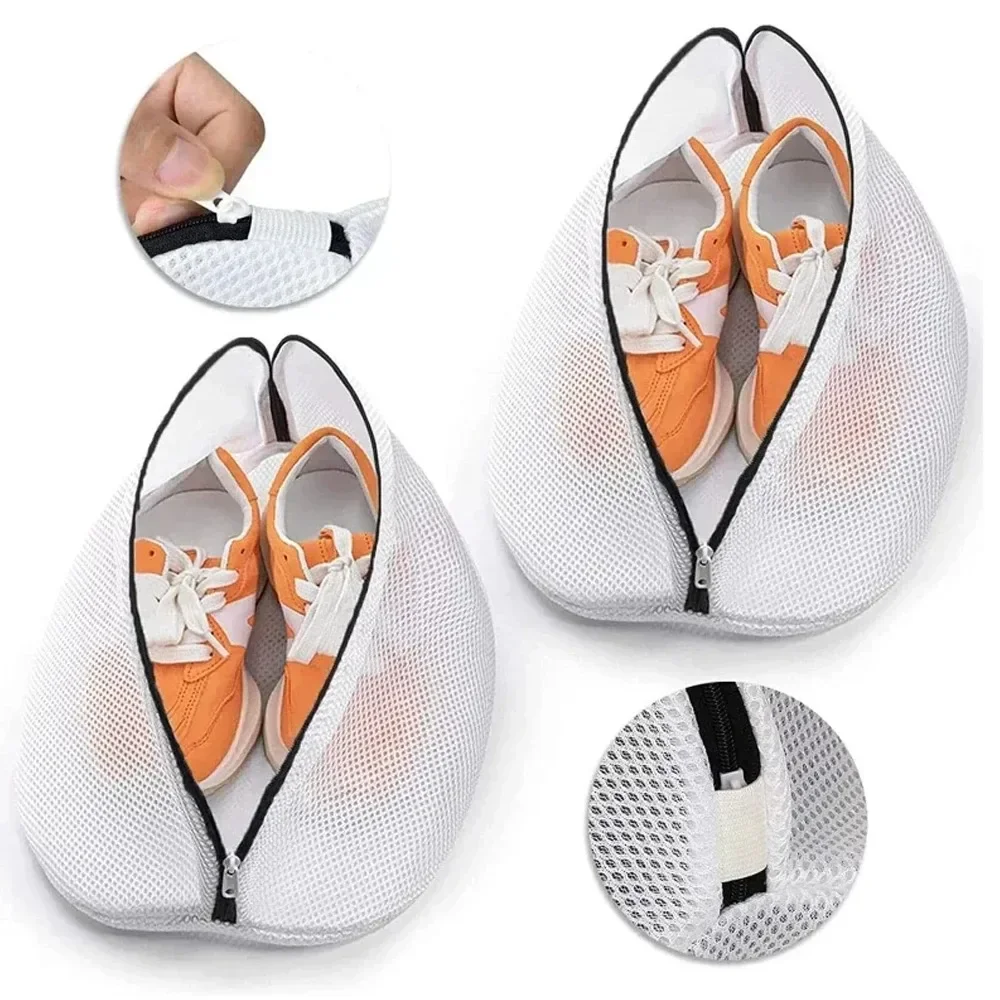 Mesh Laundry Shoe Bag for Washing Machine Deformation Proof Travel Shoe Storage Bag Reusable Durable Organizer for Gym