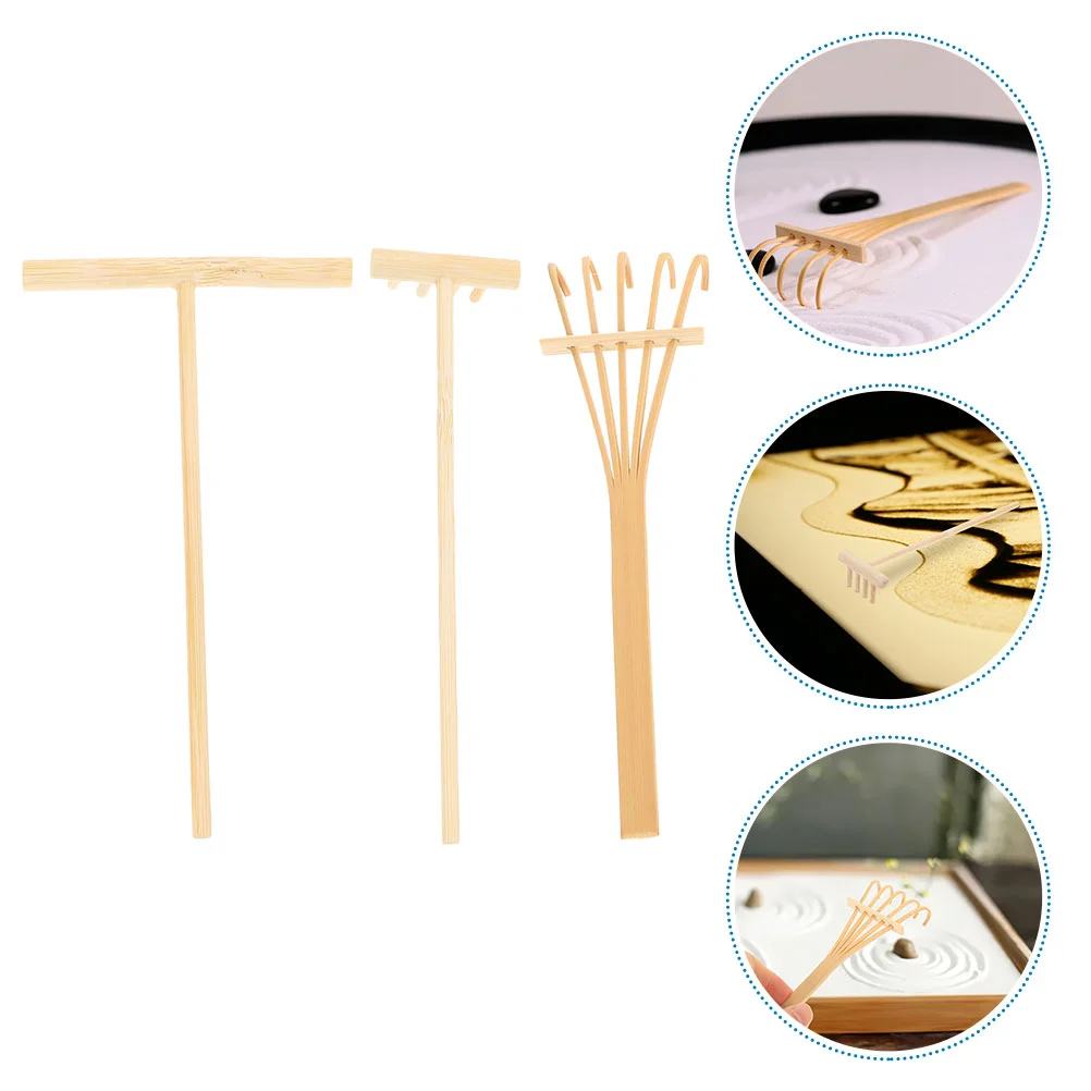 

1 Set of Durable Sand Table Rakes Sand Tray Miniatures Rakes Garden Sand Tools for Decor