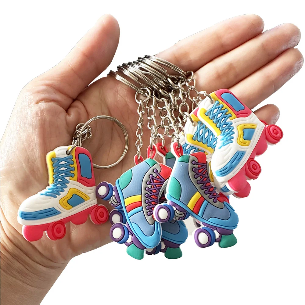 

12 Pcs Roller Skating Keychains 80's 90s Theme Roller Skating Birthday Party Supplies Throwback Hip Hop Decorations Favors