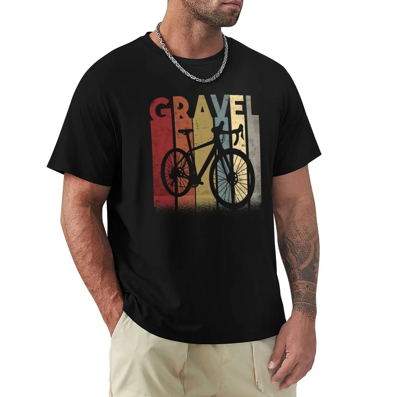 Gravel Gravelbike Bicyle Bikepacking T-Shirt Vintage Retrò T-Shirt Ad Asciugatura Rapida T-Shirt A Ventaglio Sportivo T-Shirt Bianche Semplici Da Uomo