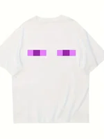 Men's T-shirt Minimalist Casual Daily Shirt Eye Pattern Game Print Cotton All-match Men's and Women's Short Sleeves 6