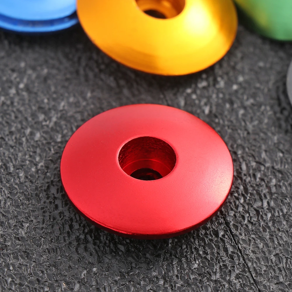 Bicycle Headset Bike Stem Cap Bicycle Head Cap 28.6mm Aluminum Alloy Bicycle Headset Cap Dustproof Top Cap Cycling MTB Bike Headset Stem Cover Outdoor Mountain Bike Parts