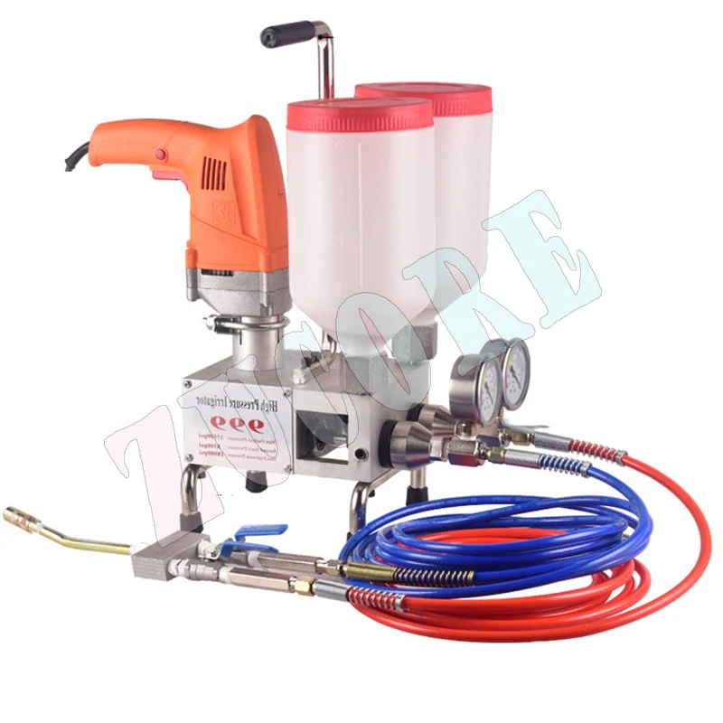Two-Component Waterproof Wall Repair Polyurethane Grouting Machine 220V/1100W Electric Intelligent Remote Control Grouting Pump