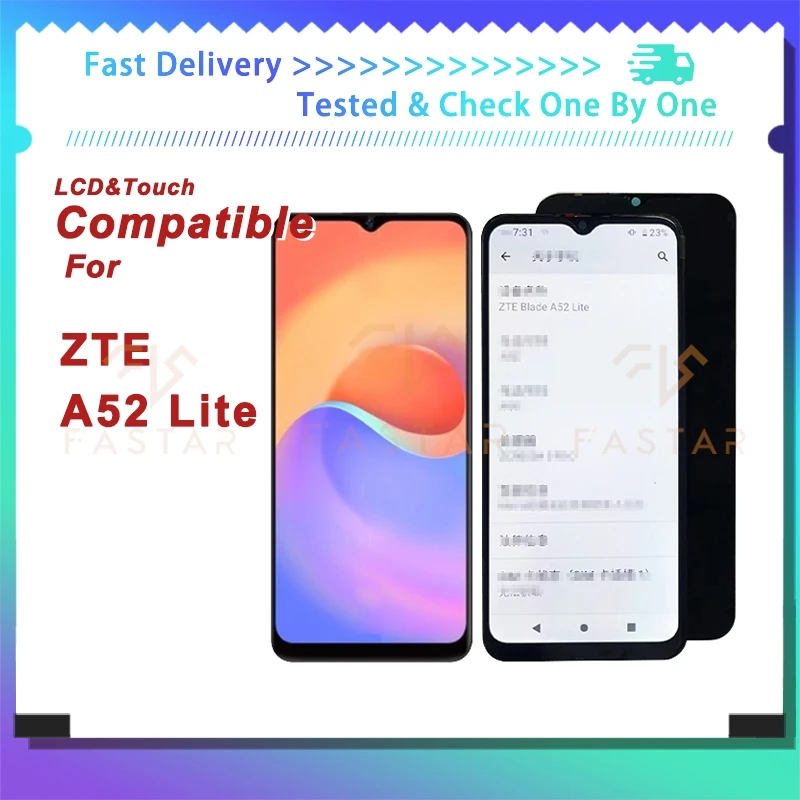 ЖК-экран A52 Lite 6,52 'для ZTE Blade A52 Lite, дисплей с сенсорным дигитайзером в сборе, сменный экран для ZTE A52Lite