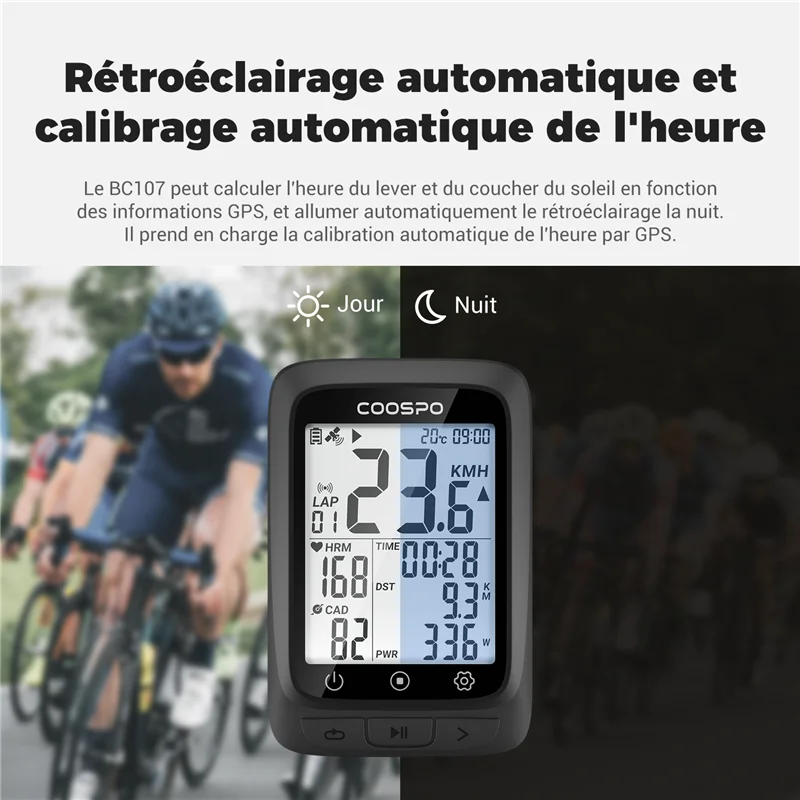 GPS Vélo Sans Fil – Compteur De Vitesse 2,4 Pouces – Odomètre écran LCD – Neuf