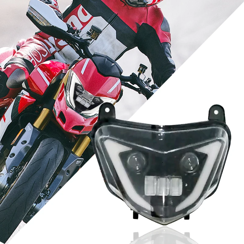 

Передняя фара с желтым поворотным сигналом, Черная задняя фара для Ducati Hypermotard 821