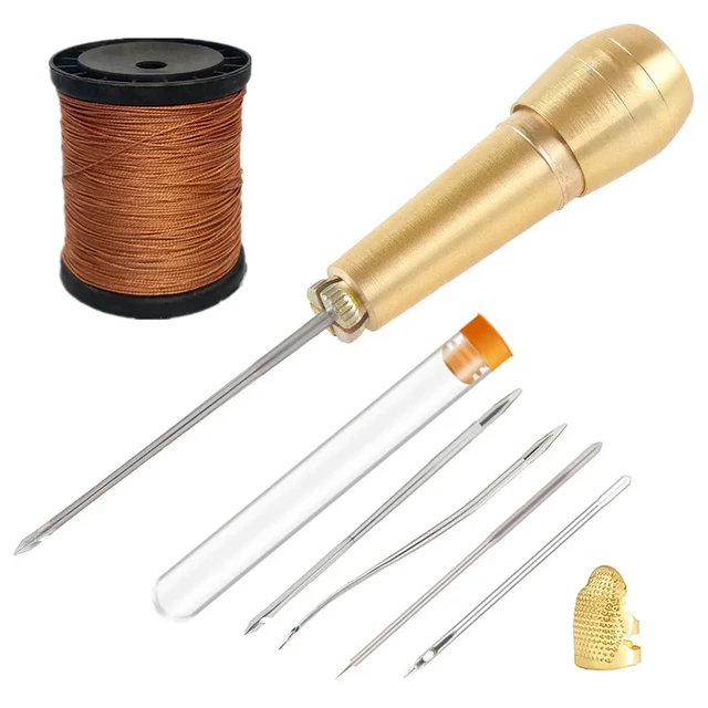 1 Set Sewing Shoe Repair Tool Awl Leather Craft Kit Tools With 3