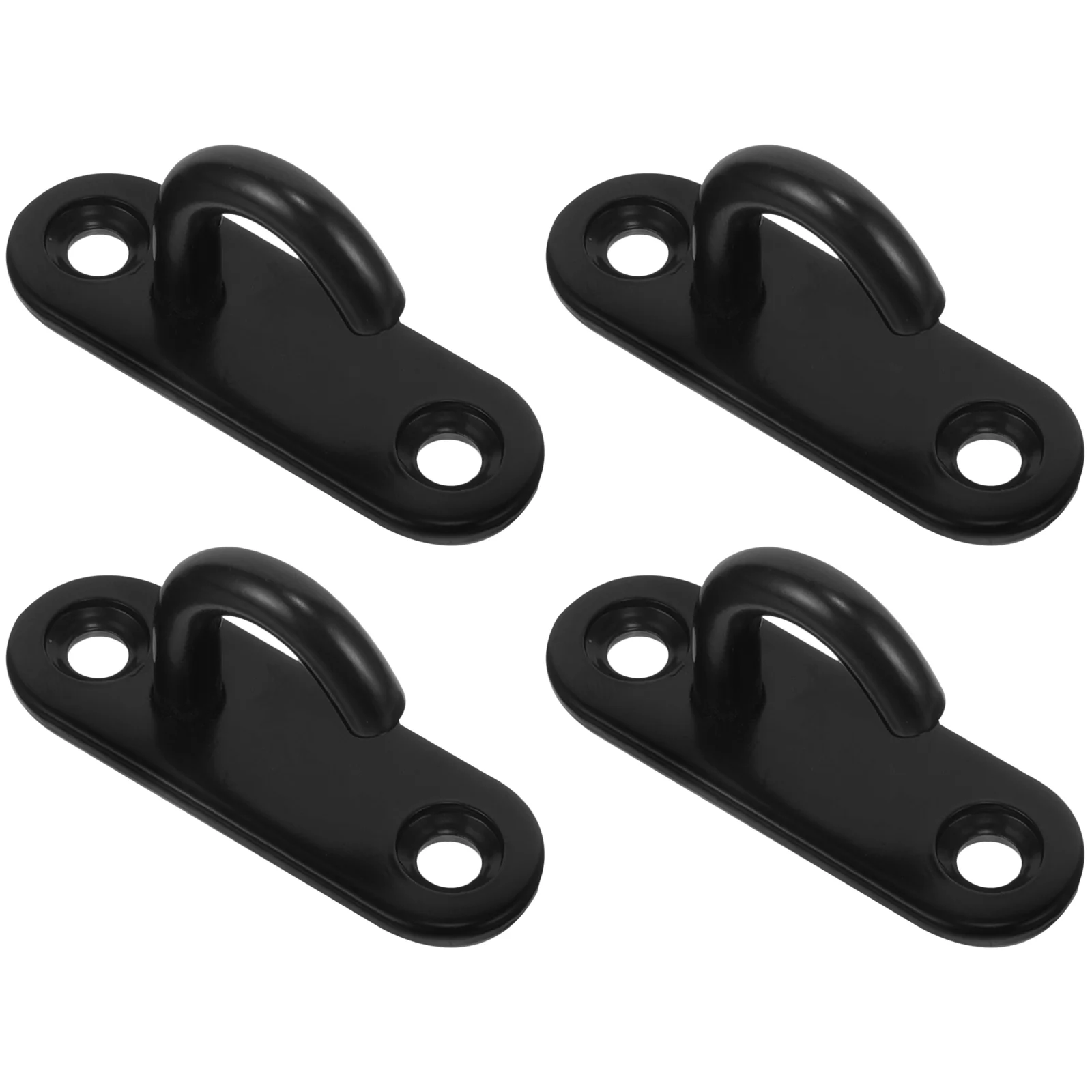 4pcs U shaped Hooks Heavy Duty Ceiling Sandbag Swings Wall Mount Elliptical Opening M5 Pad Eye Plate Hooks Fitness Accessories