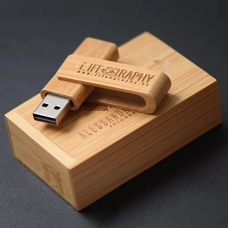 호두 나무 회전식 USB 플래시 드라이브 128GB 무료 맞춤형 로고 메모리 스틱 64GB 사진 스튜디오 Pendrive 32GB 크리 에이 티브 선물