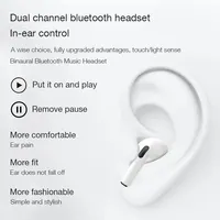Pro4 TWS Mini Bluetooth Headphones Touch 9D Stereo Wireless Headphones with Mic In Ear High Fidelity Headphones Handsfree Headph 2