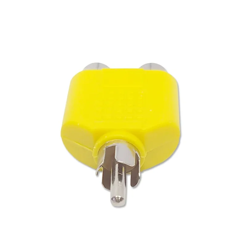 5/20/100PCS RCA Y Splitter AV Audio Video Plug Converter1 MaleTo 2 Female Adapter Kit RCA Lotus Color AV Jack Plug