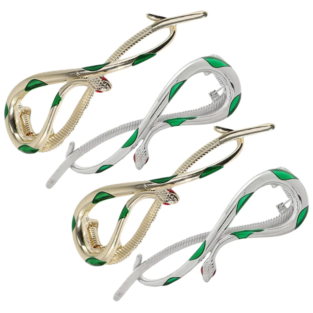 

4 Pcs Back of The Head Grip Hair Volume Clip Banana Clips for Thick French Accessories Pins Twisted Girls Alloy