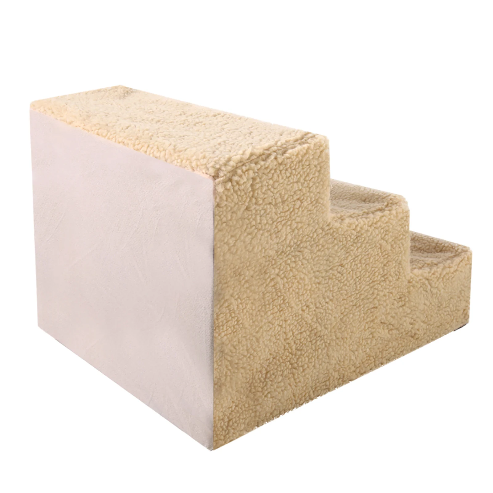 3-Tier Lightweight Pet Stairs for Dogs Cats, Steps for High Beds and Couches, Machine Washable Cover