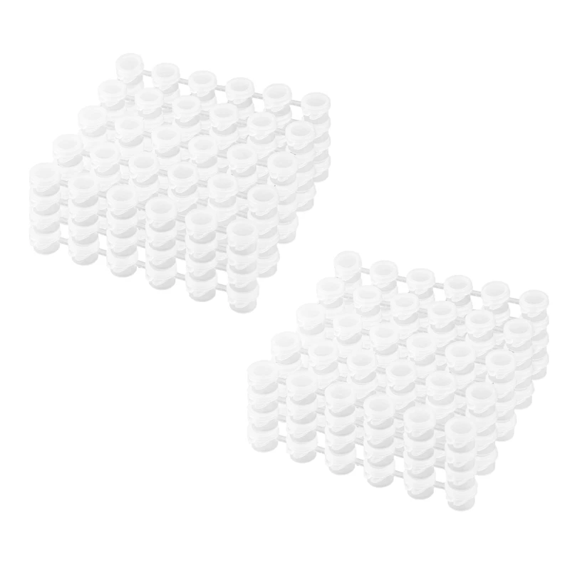 

50 Strips Empty Paint Pots Strips Mini Clear Storage Containers Painting Arts Crafts Supplies For Classrooms Schools