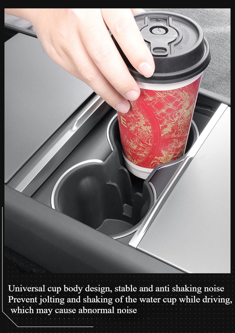 Cup Holder for Tesla Model Y Juniper 2025 Central Control/Rear Water Cup Cover B