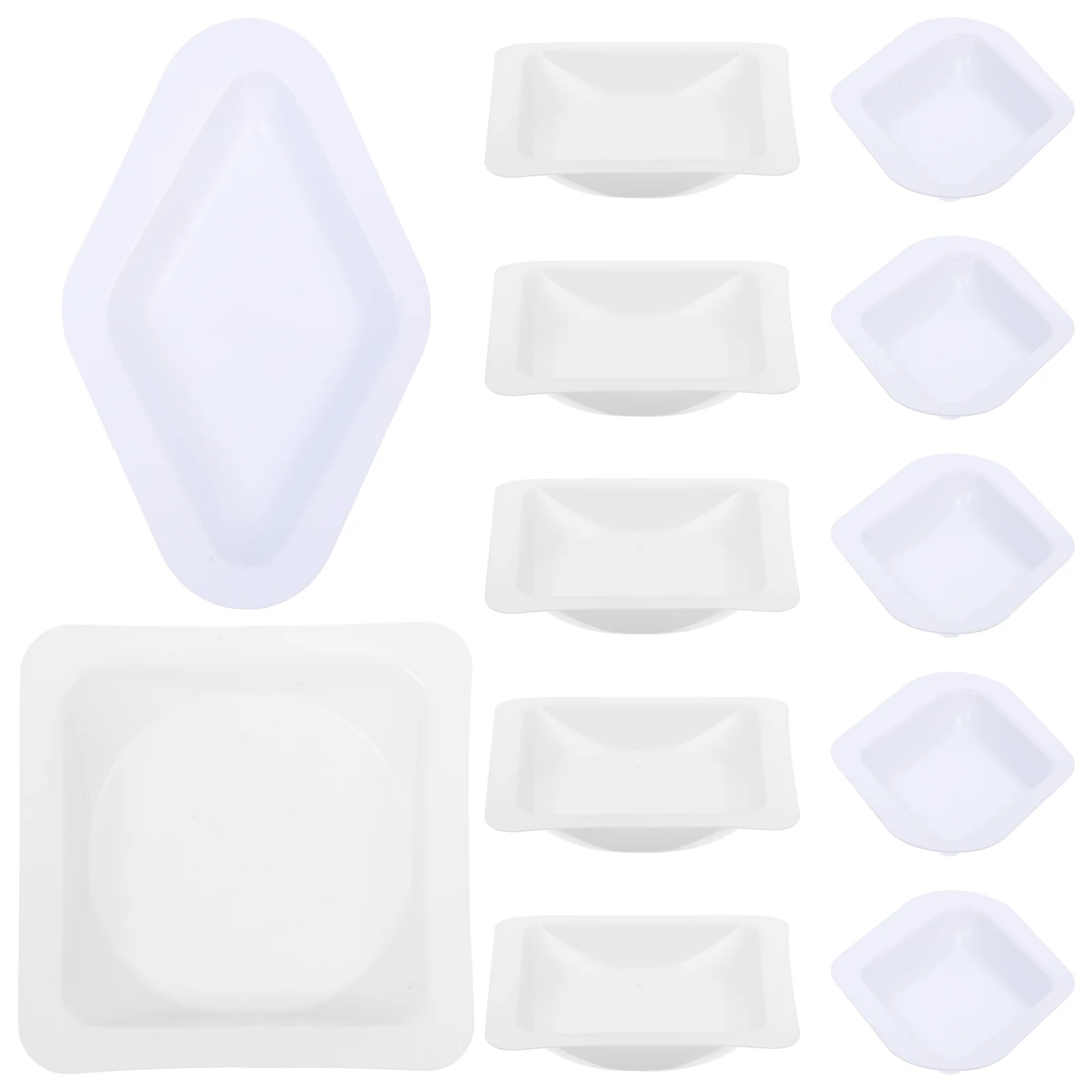

100 Pcs Weighing Ship Plates for Laboratory Sample Tray Plastic Powder Dishes Boats