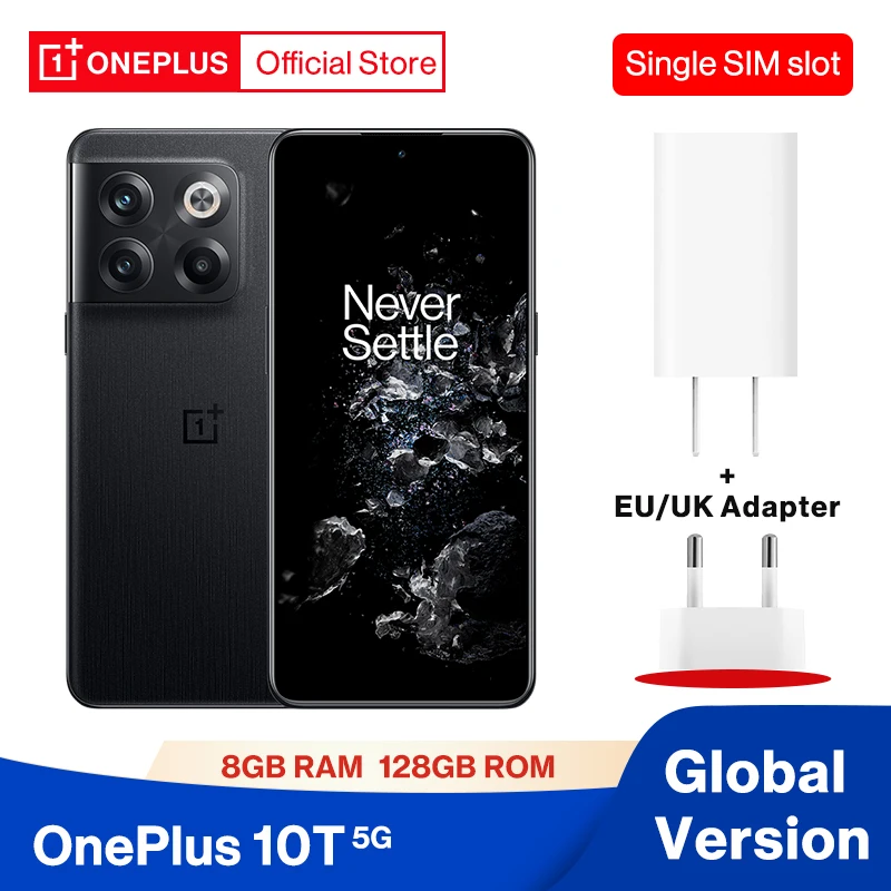 

Global Version OnePlus 10T 10 T 5G 8GB 128GB Snapdragon 8+ Gen 1 125W SUPERVOOC Charge 4800mAh Battery 120Hz AMOLED Display NFC