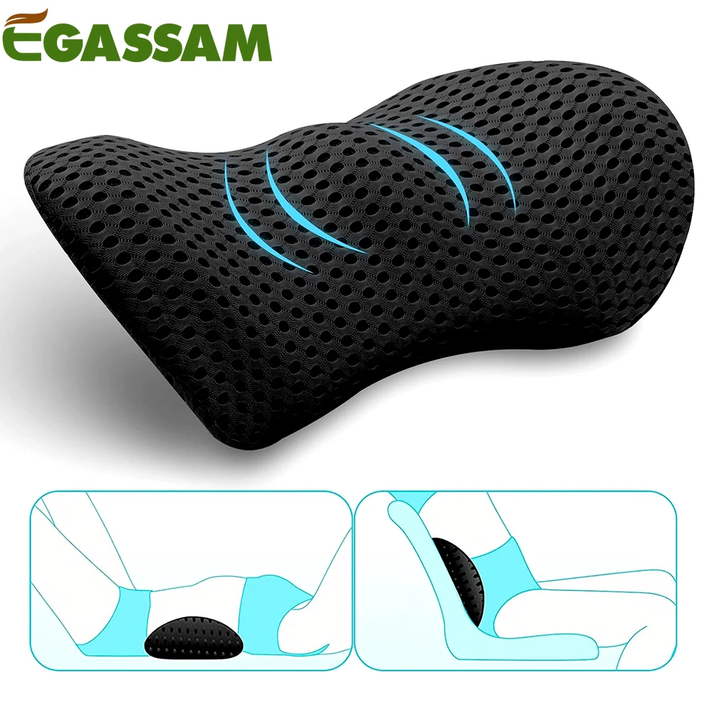 

1PC Lumbar Support Pillow, Back Pillow for Office Chair and Car Seat, Memory Foam Back Support Pillow for Lower Back Pain Relief