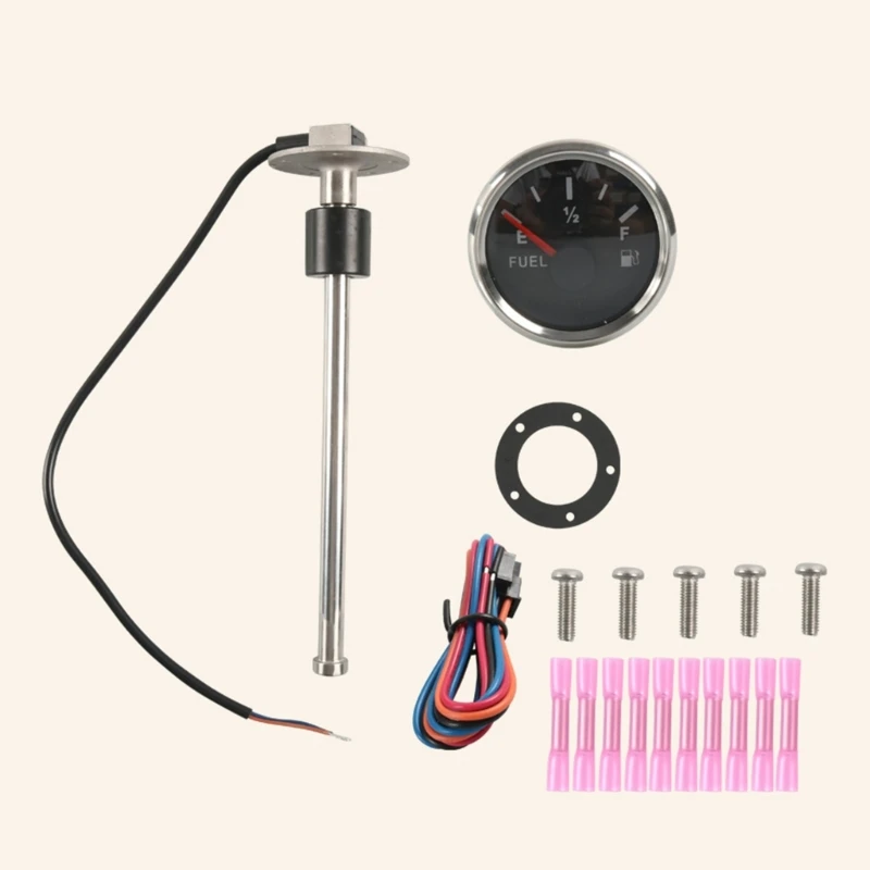 0-190ohm 연료 플로트 센서 + 연료 레벨 게이지 2 52mm 연료 탱크 레벨 게이지