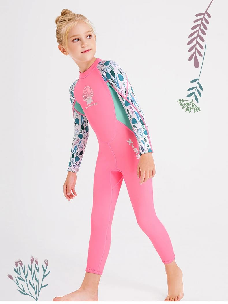 Description Picture 3 of itemNew Jellyfish Neoprene Children Diving Suit Swimwear Girls Long Sleeve Surfing Swimsuit for Girl Bathing Suit Wetsuit