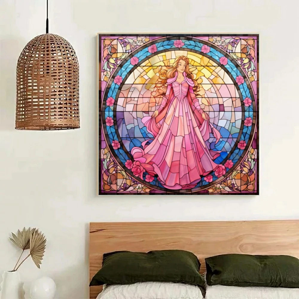 Glass Disney Princess Fairy Dust Diamond Painting Kits Embroidery Beauty  Beast Belle Mosaic Cross Stitch Home Decor Gift Pintura - AliExpress