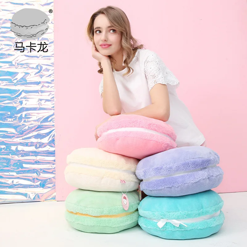 24 Styles Popular Round Soft Plush Filled Pillow Soft Cushion 15'' Macaron Shape Gift Home Decor Kids Toys Girls Birthday Gifts 3