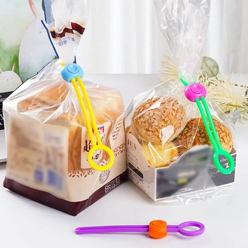 

10pcs Multipurpose Zip-ties Sealing Clamps Reusable Food Closure Clips Storage Tools Hangable Home Kitchen Supplies